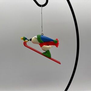 Hallmark Keepsake Ornament Dated 1984 Vintage Snoopy & Woodstock On Skis